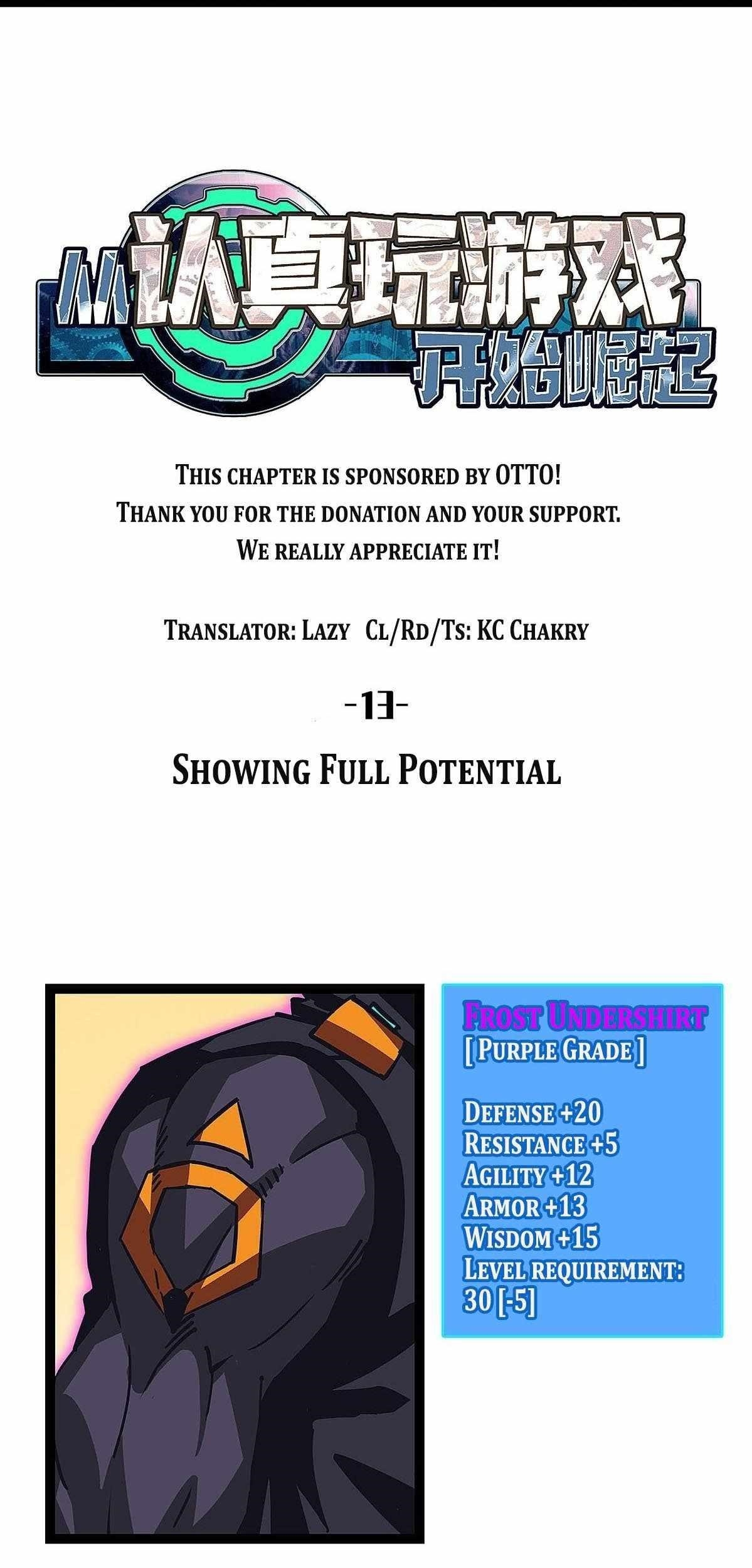 Read It all starts with playing game seriously Manga Chapter 13 Online Free